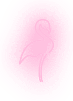 ネオン風フラミンゴのイラスト